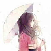 卡通侧脸忧伤女生头像