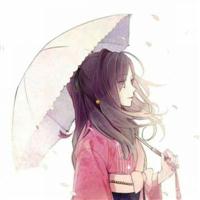 卡通侧脸忧伤女生头像