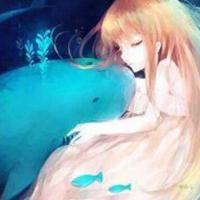 卡通侧脸忧伤女生头像