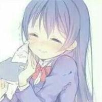 卡通侧脸忧伤女生头像