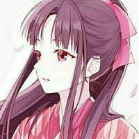 卡通侧脸忧伤女生头像