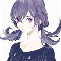 卡通侧脸忧伤女生头像