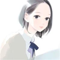 清纯穿校服的动漫女生头像