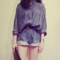 喜欢穿牛仔衣服的女生头像