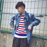 条纹T恤系列的男生头像