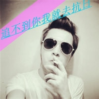 眼镜男生非主流带字头像