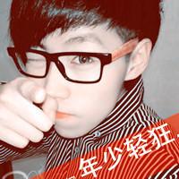 眼镜男生非主流带字头像