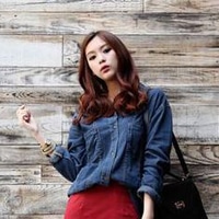 穿牛仔衣服的女生头像