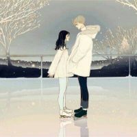 二次元情侣头像一左一右唯美清纯