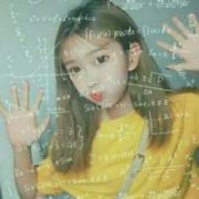 带有数学公式的女生头像