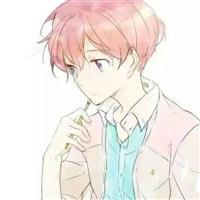 粉色动漫头像男生