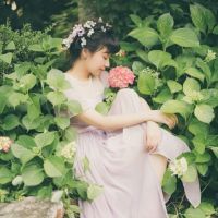 森系侧脸唯美女生头像