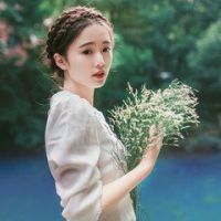 森系侧脸唯美女生头像