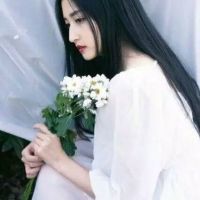 森系侧脸唯美女生头像