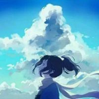 女生蓝色系霸气卡通头像