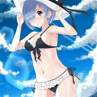 女生蓝色系霸气卡通头像