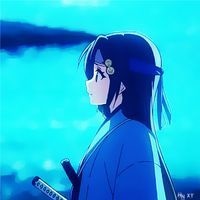 女生蓝色系霸气卡通头像