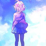 女生蓝色系霸气卡通头像