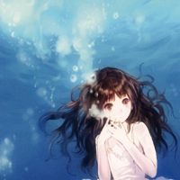 女生蓝色系霸气卡通头像