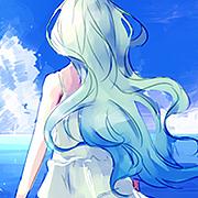 女生蓝色系霸气卡通头像