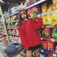 红色唯美女生头像