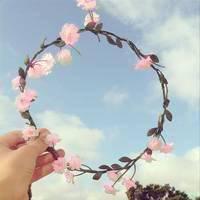 带花环的微信女生头像
