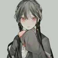 动漫女生扎头发的头像