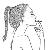 动漫女生扎头发的头像