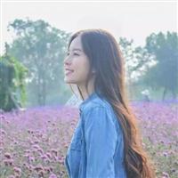 蓝色系女生头像唯美图片