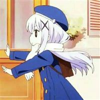 二次元蓝色系qq女生头像