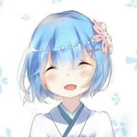 二次元蓝色系qq女生头像
