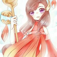 红色系动漫头像女生