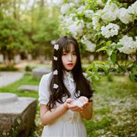 唯美女生头像绿色