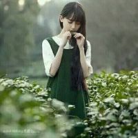 唯美女生头像绿色
