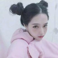 丸子头唯美女生头像