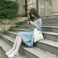 闺蜜不带字蓝衬衣头像一左一右