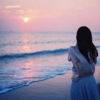 女生夏天海边头像图片
