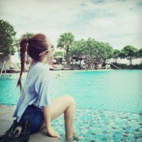 女生夏天海边头像图片
