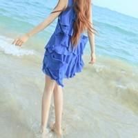 女生夏天海边头像图片