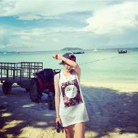 女生夏天海边头像图片