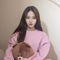 软妹子粉红系闺蜜头像