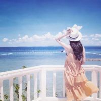 大海太阳女生唯美头像