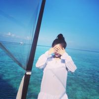 大海太阳女生唯美头像