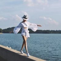 大海太阳女生唯美头像