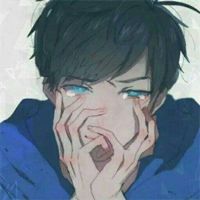 悲伤难过的动漫男生头像