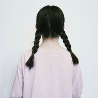 可爱两个辫子的女生头像