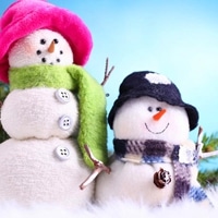 冬天两个雪人微信头像 微信头像两个雪人