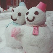冬天两个雪人微信头像 微信头像两个雪人